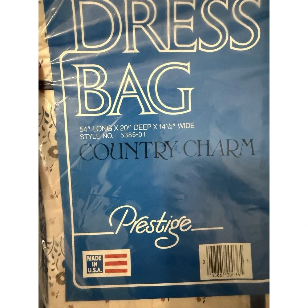 Vintage Prestige Country Charm Quilted Hanging Dress‎ Garment Bag NOS USA 54